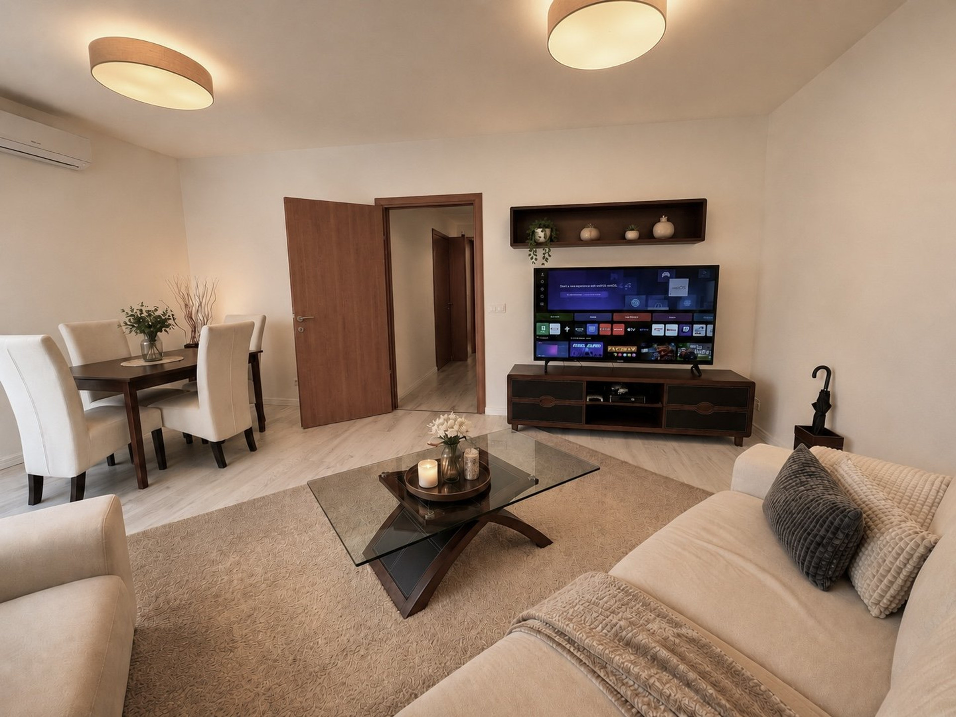 Living and dining area with TV and XBOX