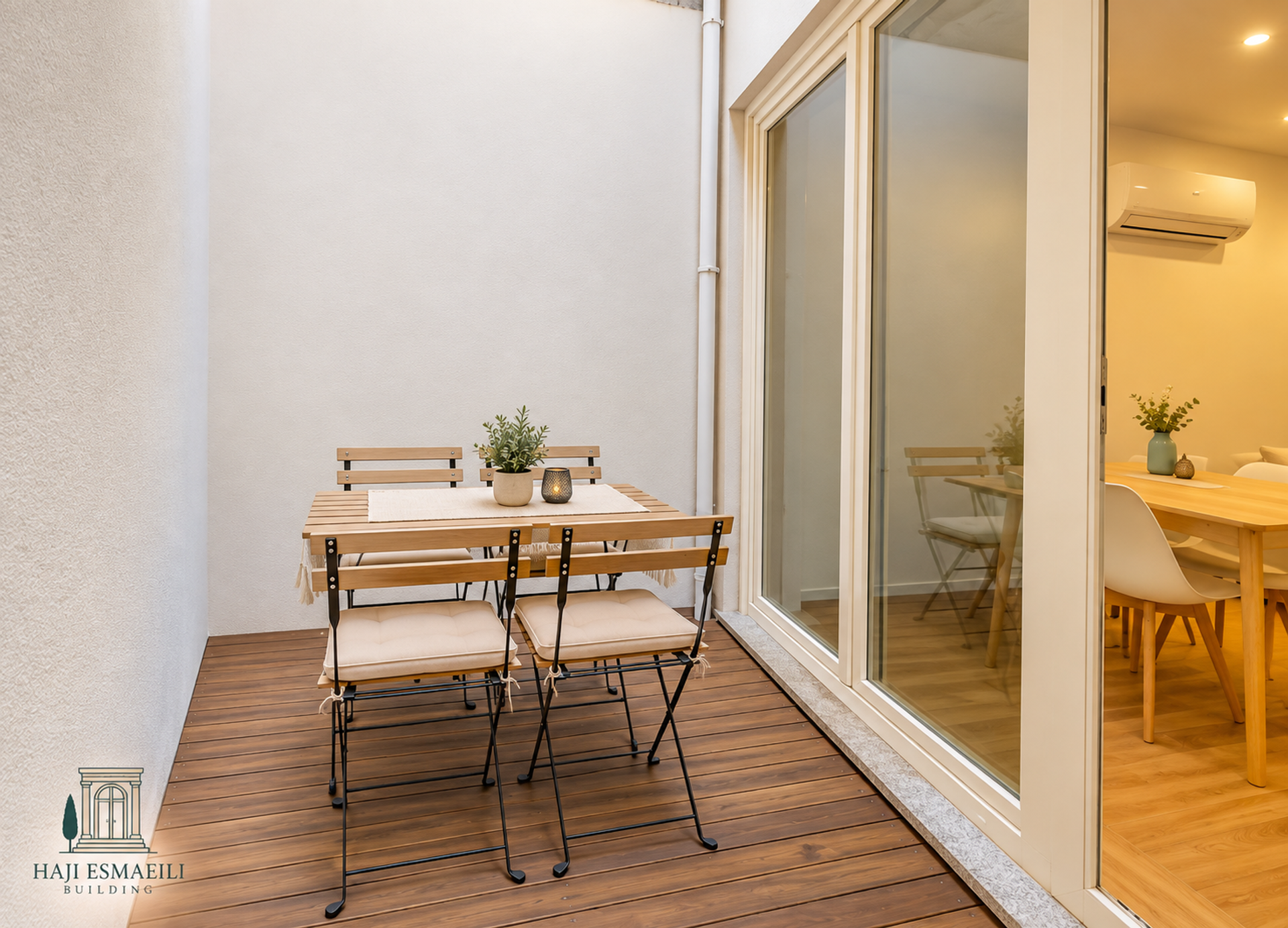 Terrace with dining set