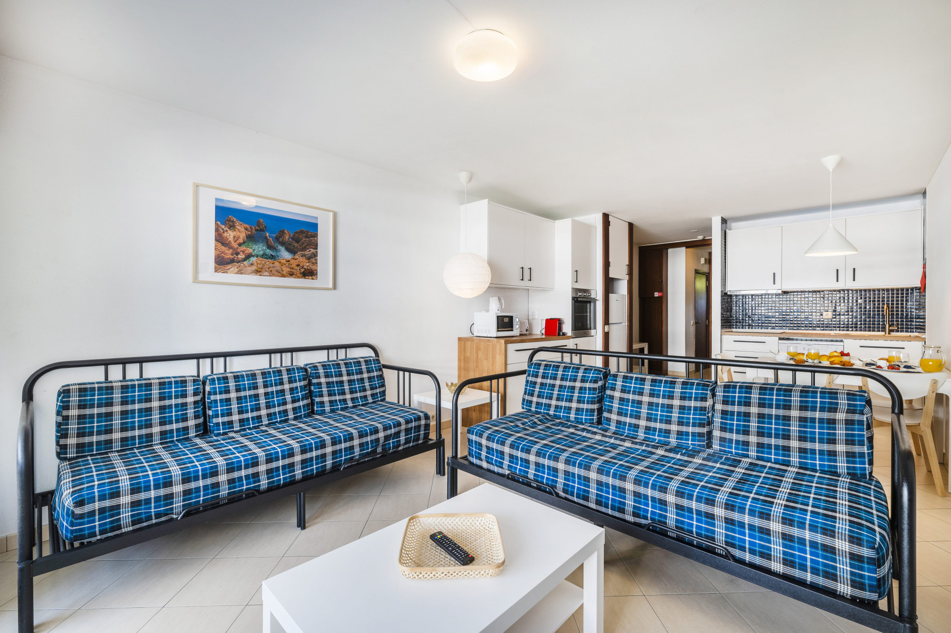 Living Room with Sofa Beds and Balcony