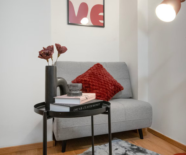 Cozy armchair corner with decor