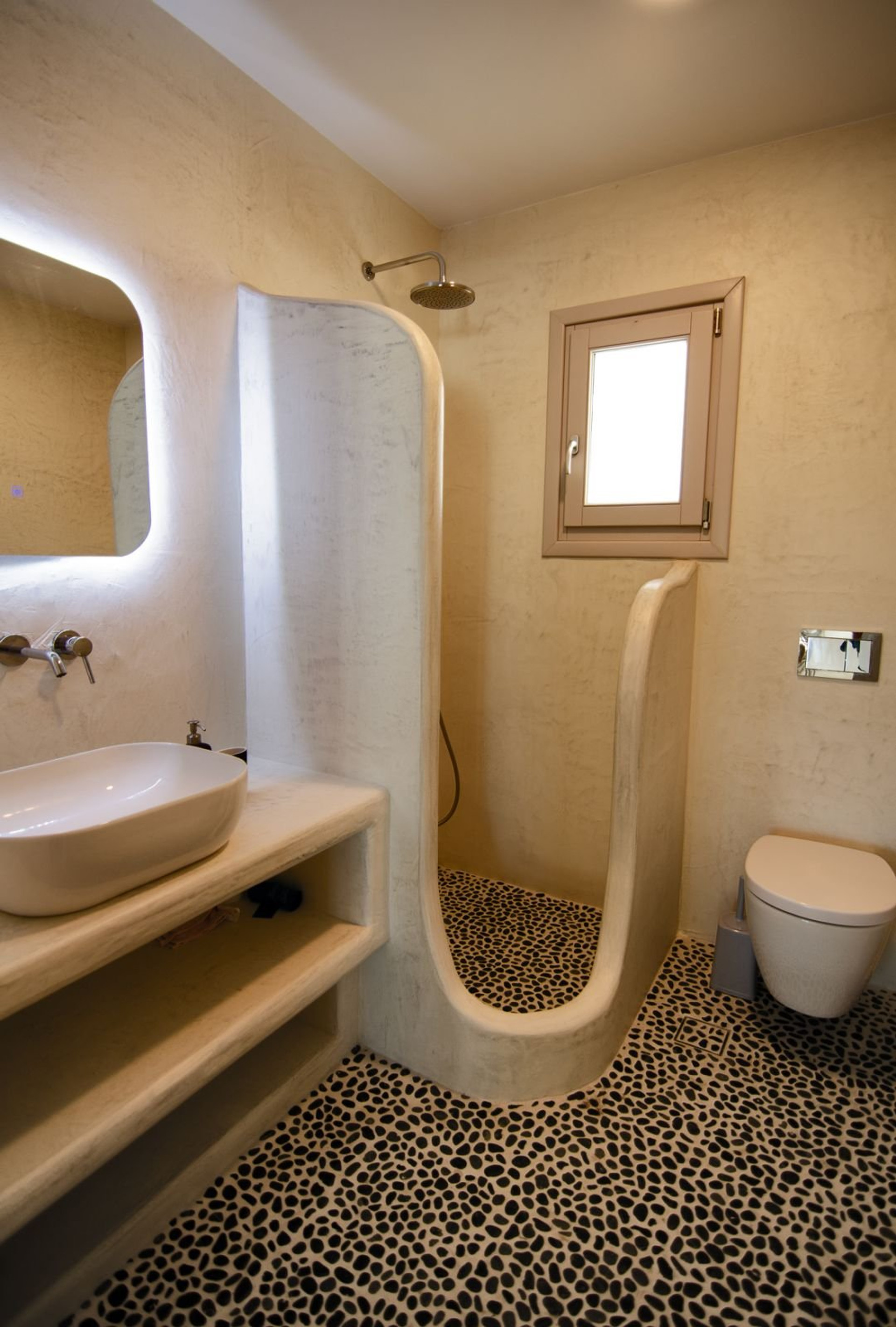 Modern bathroom with rain shower