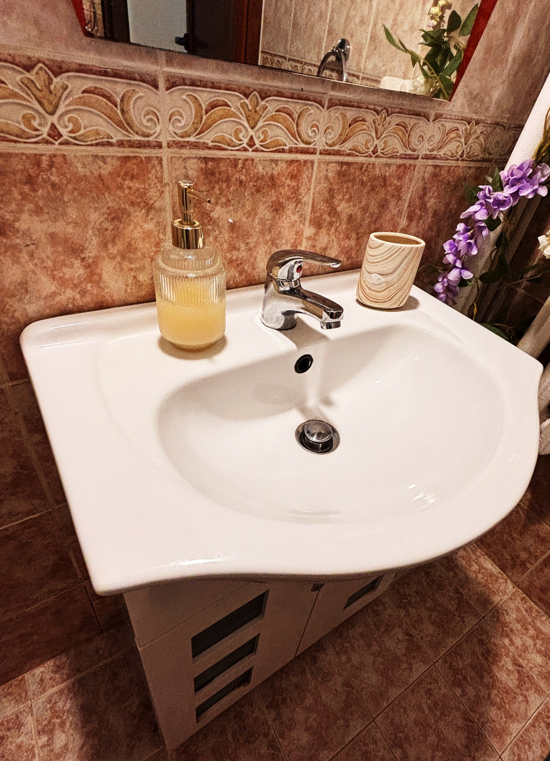 Bathroom sink close-up view
