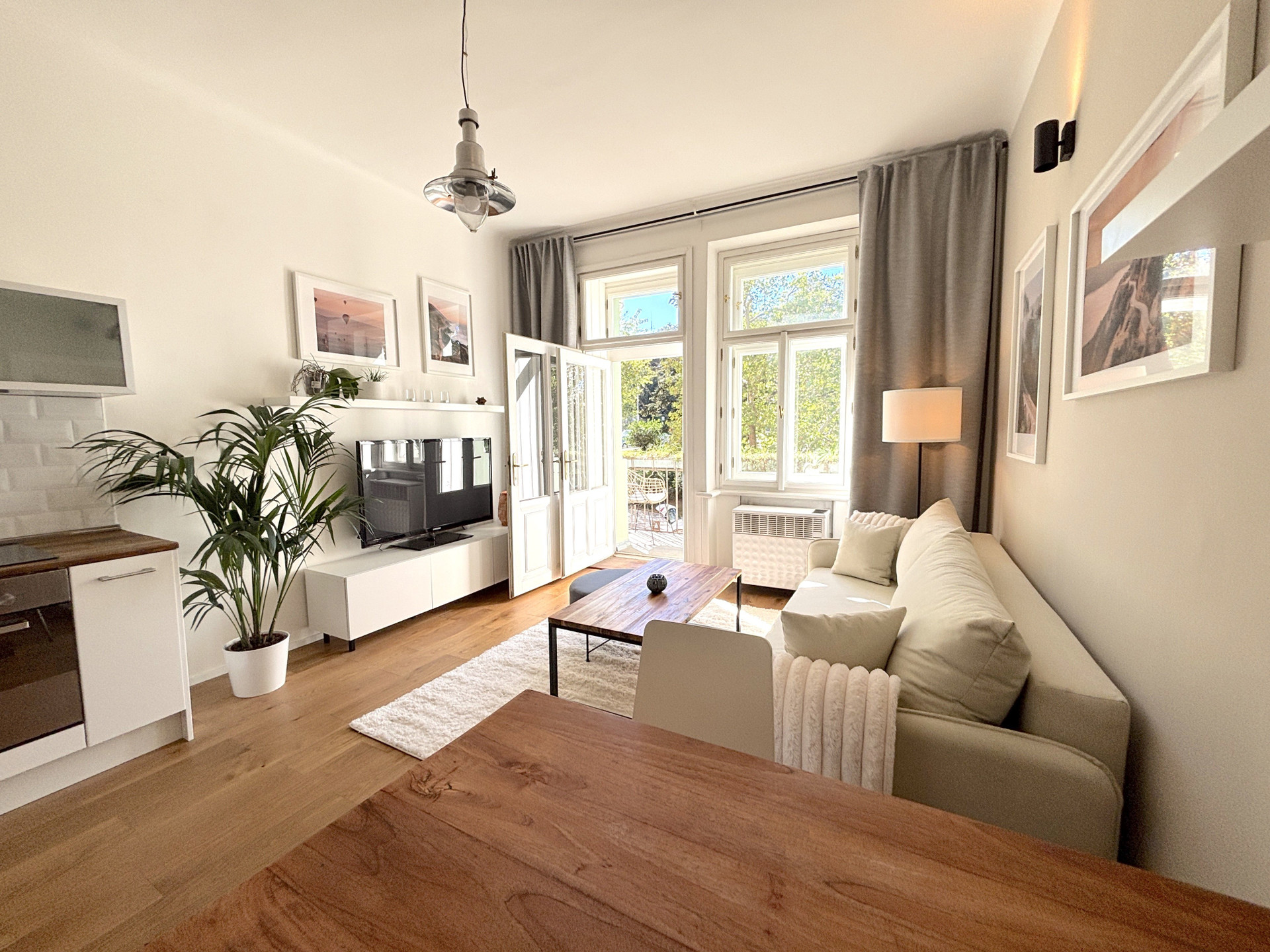 Living area toward balcony