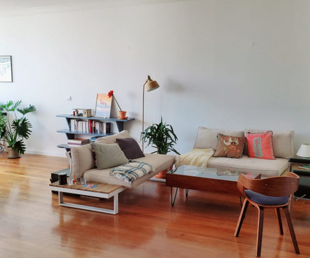 Bedroom in a sunny flat with terrace