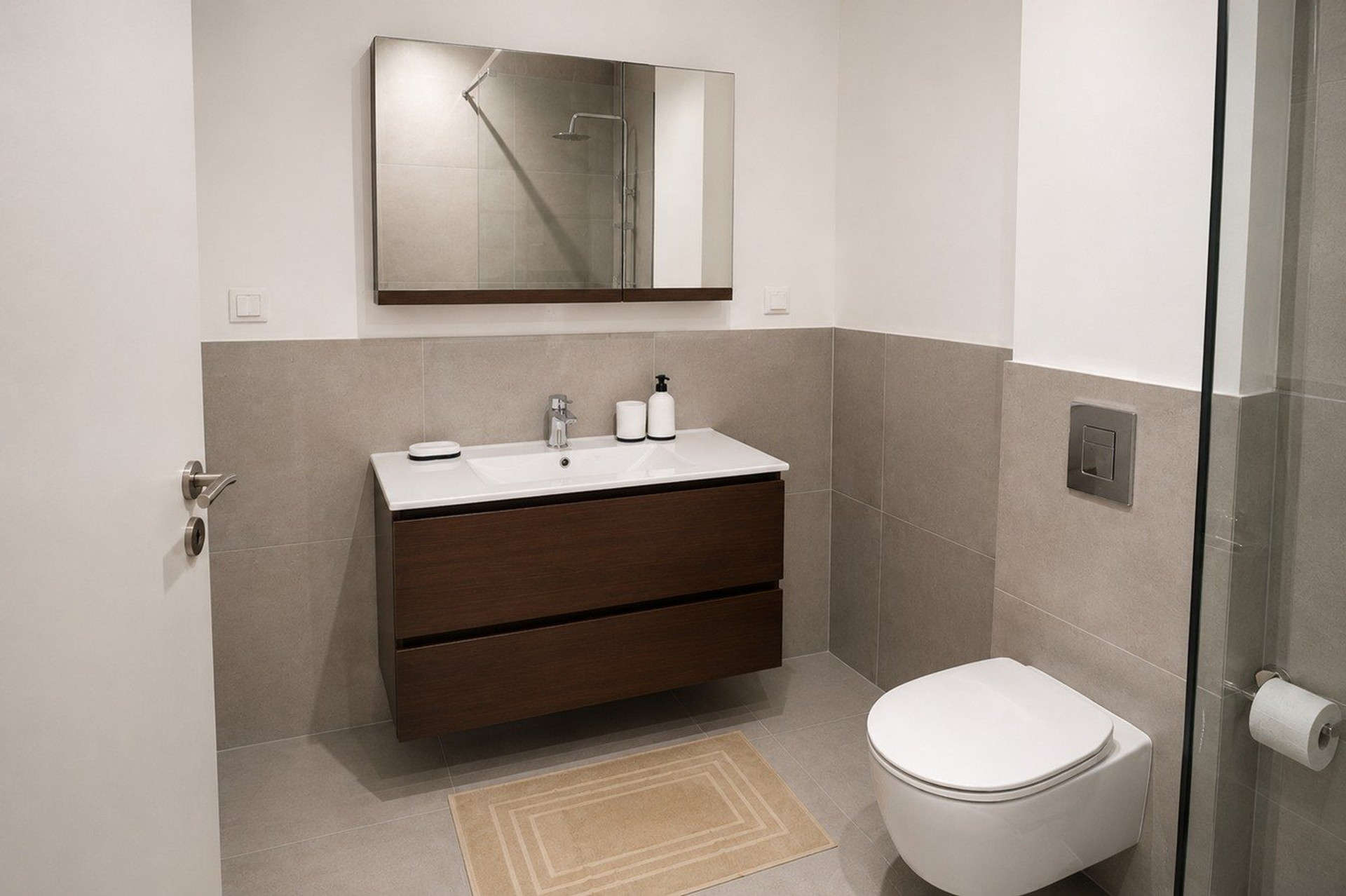 Modern bathroom with vanity