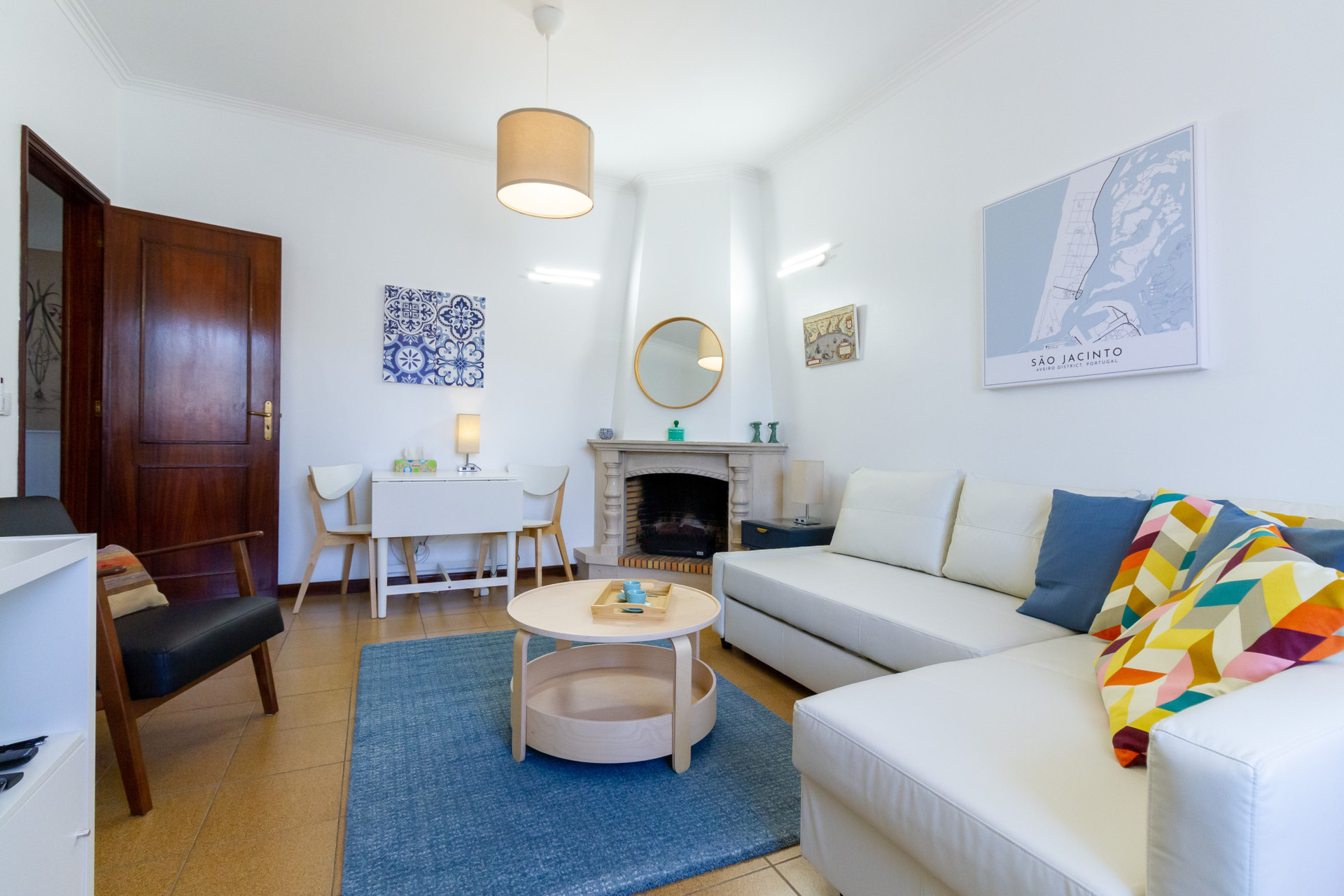 Partial living room view in in Casa dos Jacintos Apartment A (Ground Floor), São Jacinto, Aveiro - Portugal