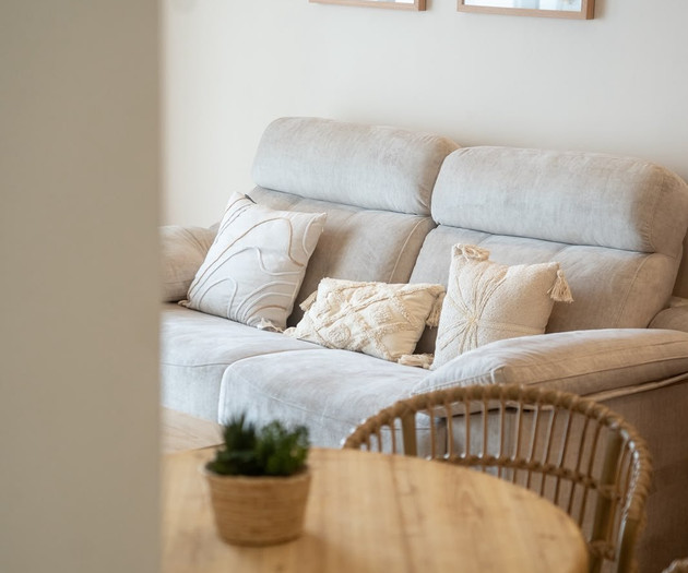 Sofa and dining table view