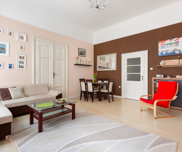 Living room with sitting nook