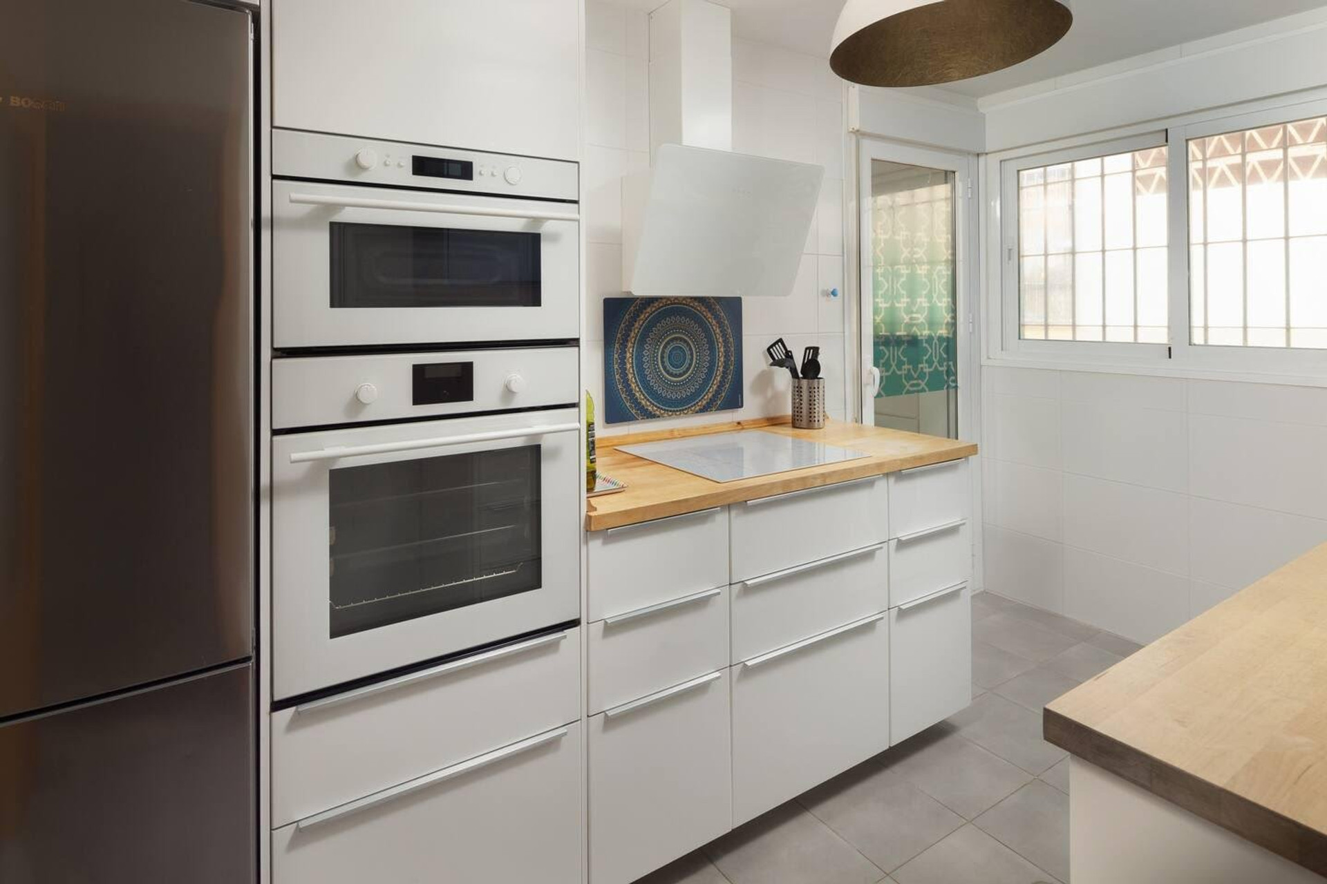 Modern kitchen with built-in appliances