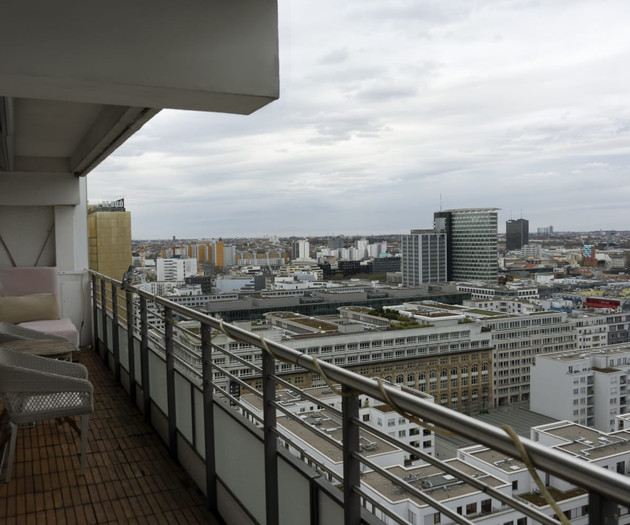 Balcony with city view
