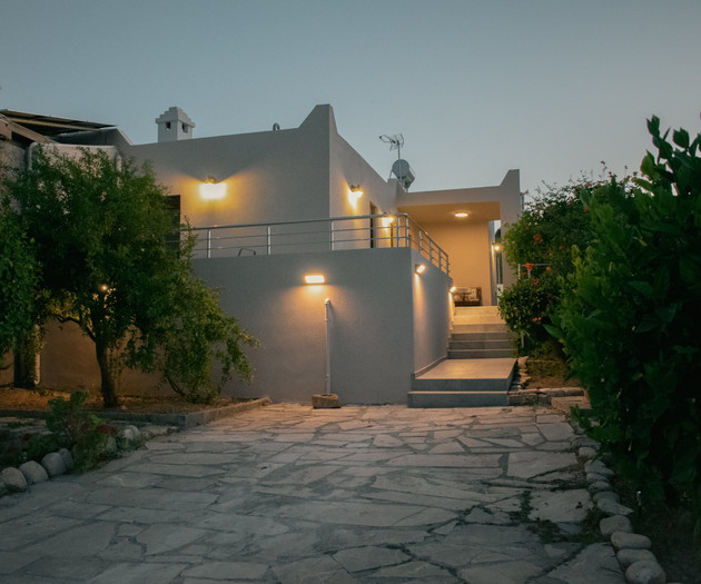 House exterior at dusk