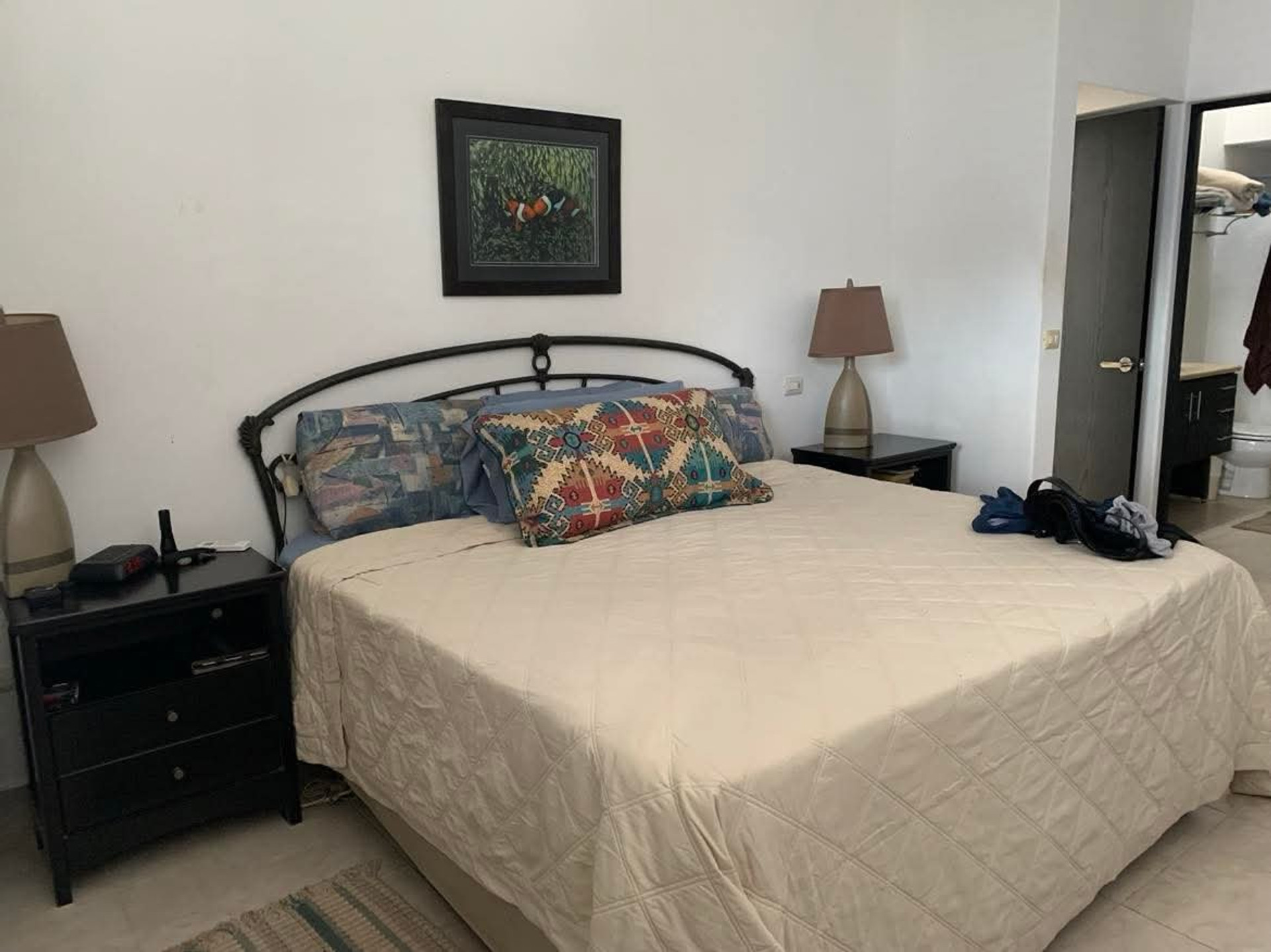 Primary bedroom with king bed