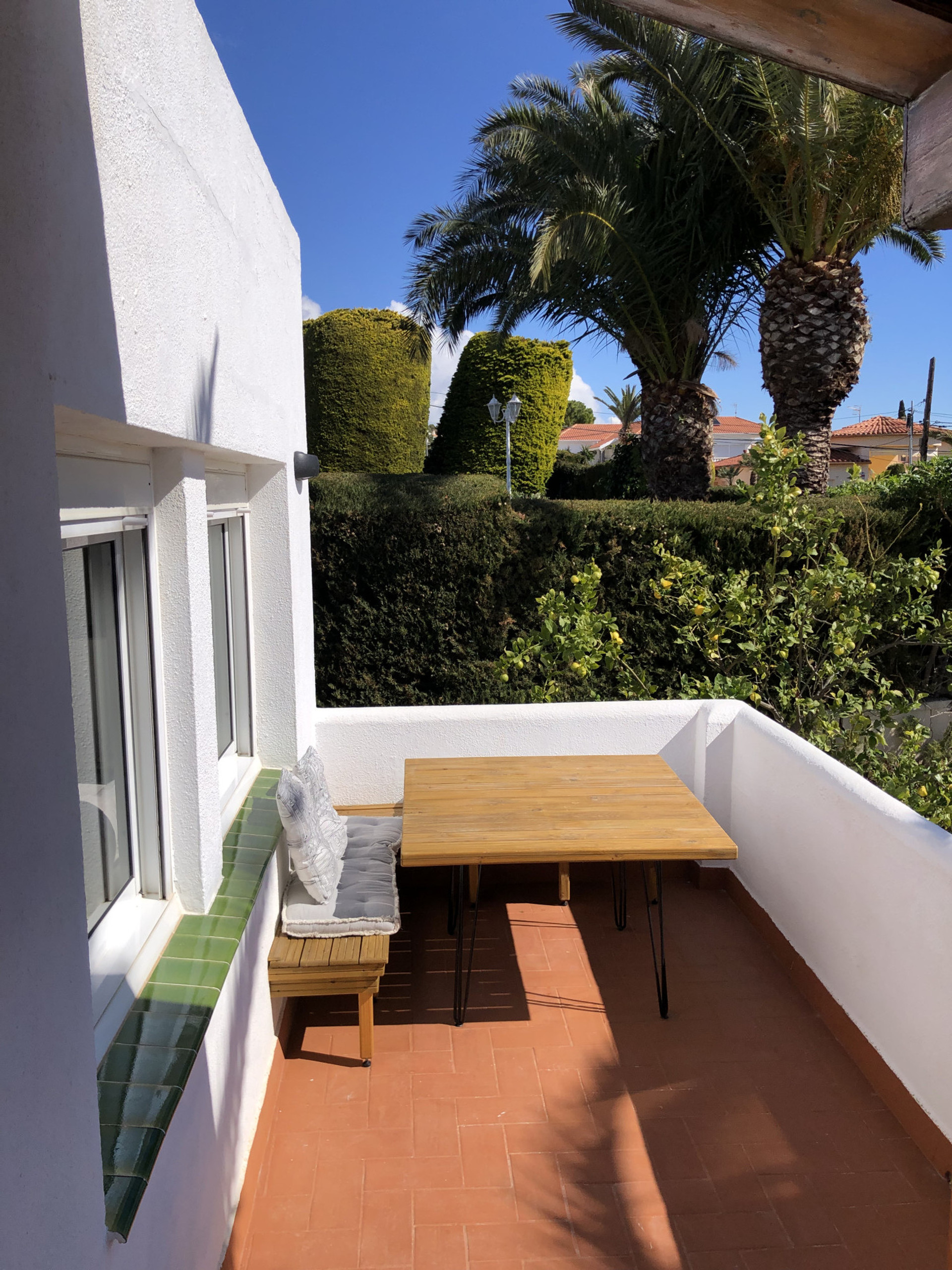 Outdoor dining/working area on the terrace