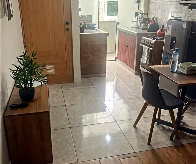 Hallway leading to kitchen