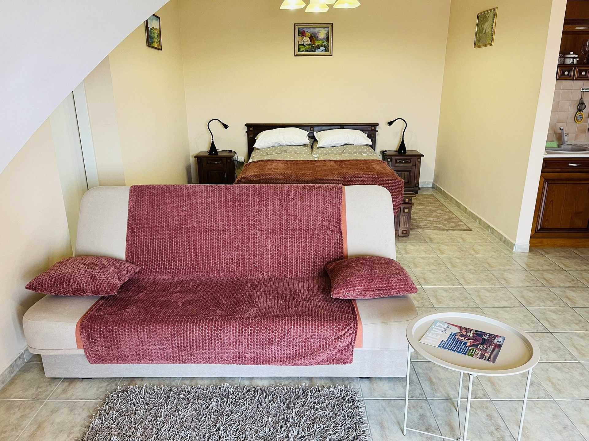 Sofa bed and double bed