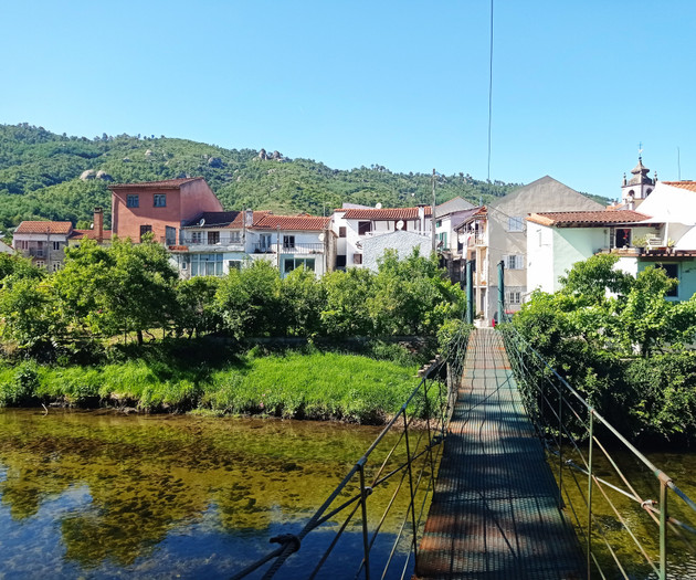 House in village close to river beach and ski