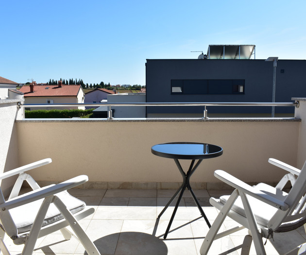 Balcony seating with view