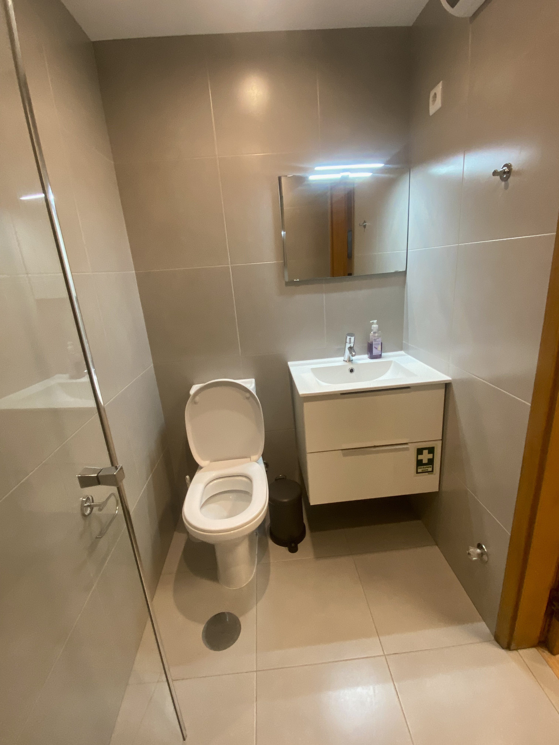 Bathroom with toilet and sink