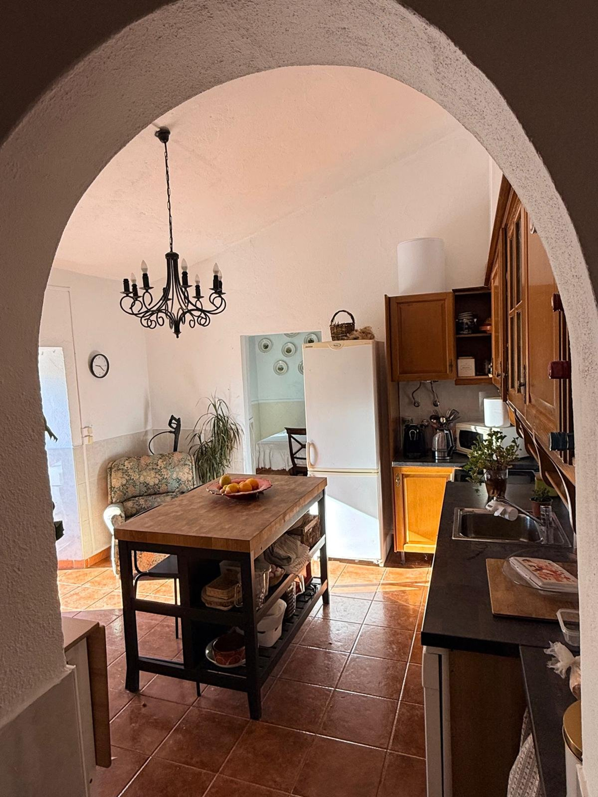 Kitchen view through archway