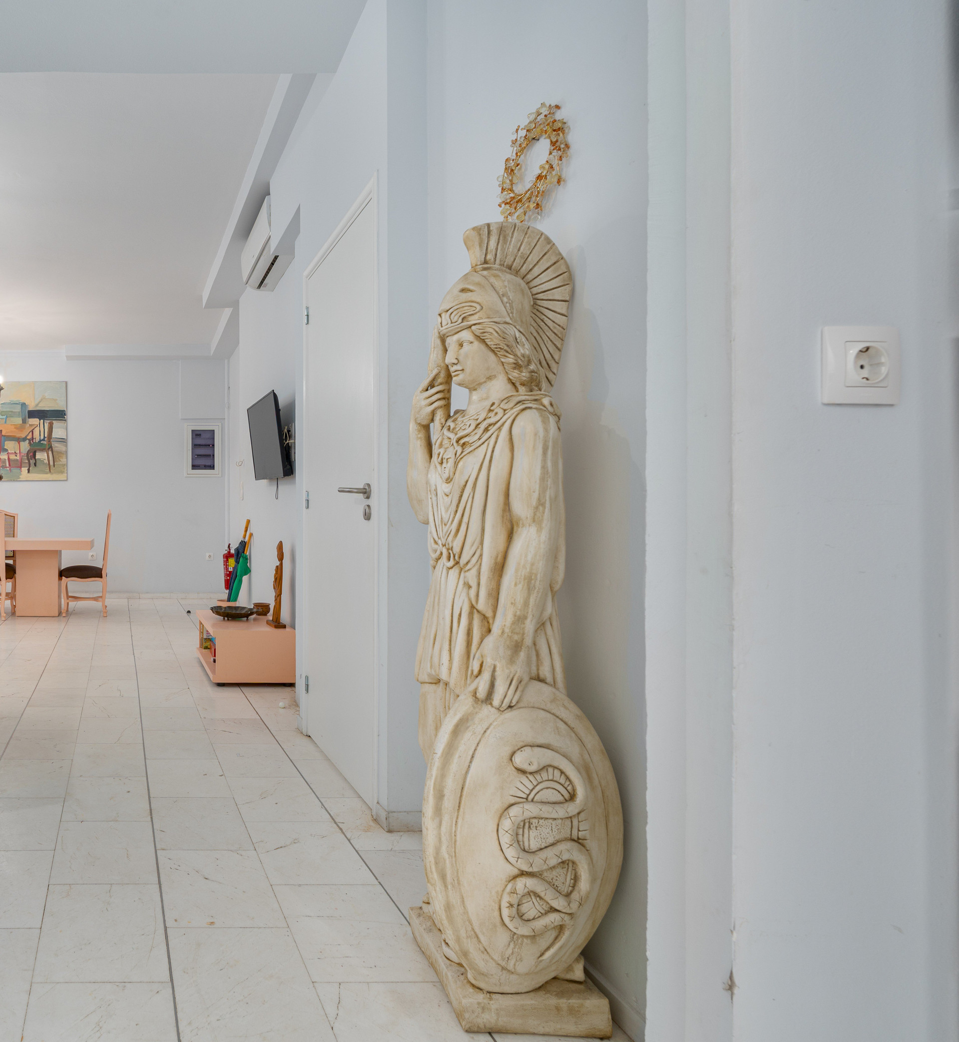 The lifesize goddess Athena -the patron saint of Athens 