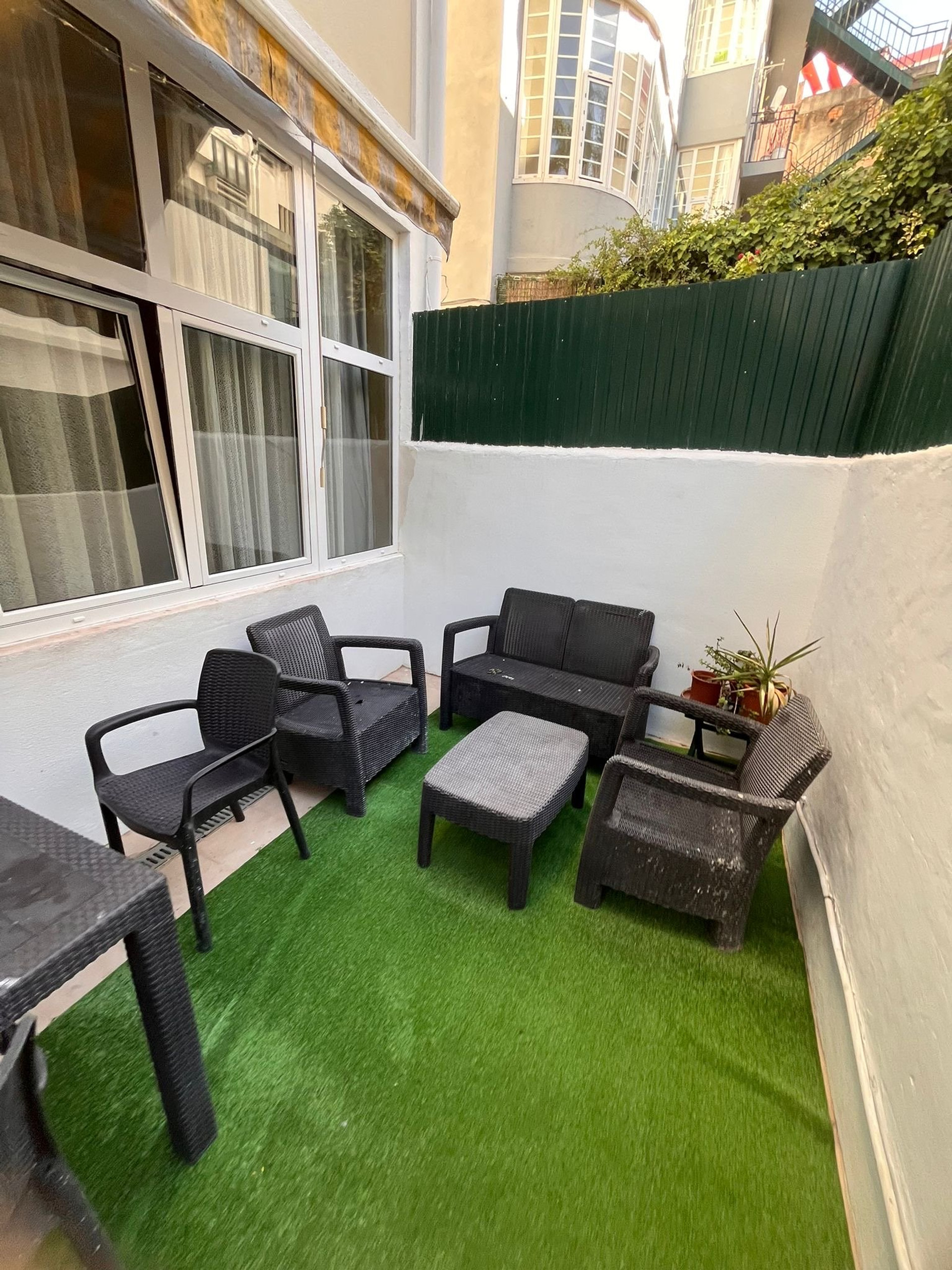 Outdoor lounge seating area