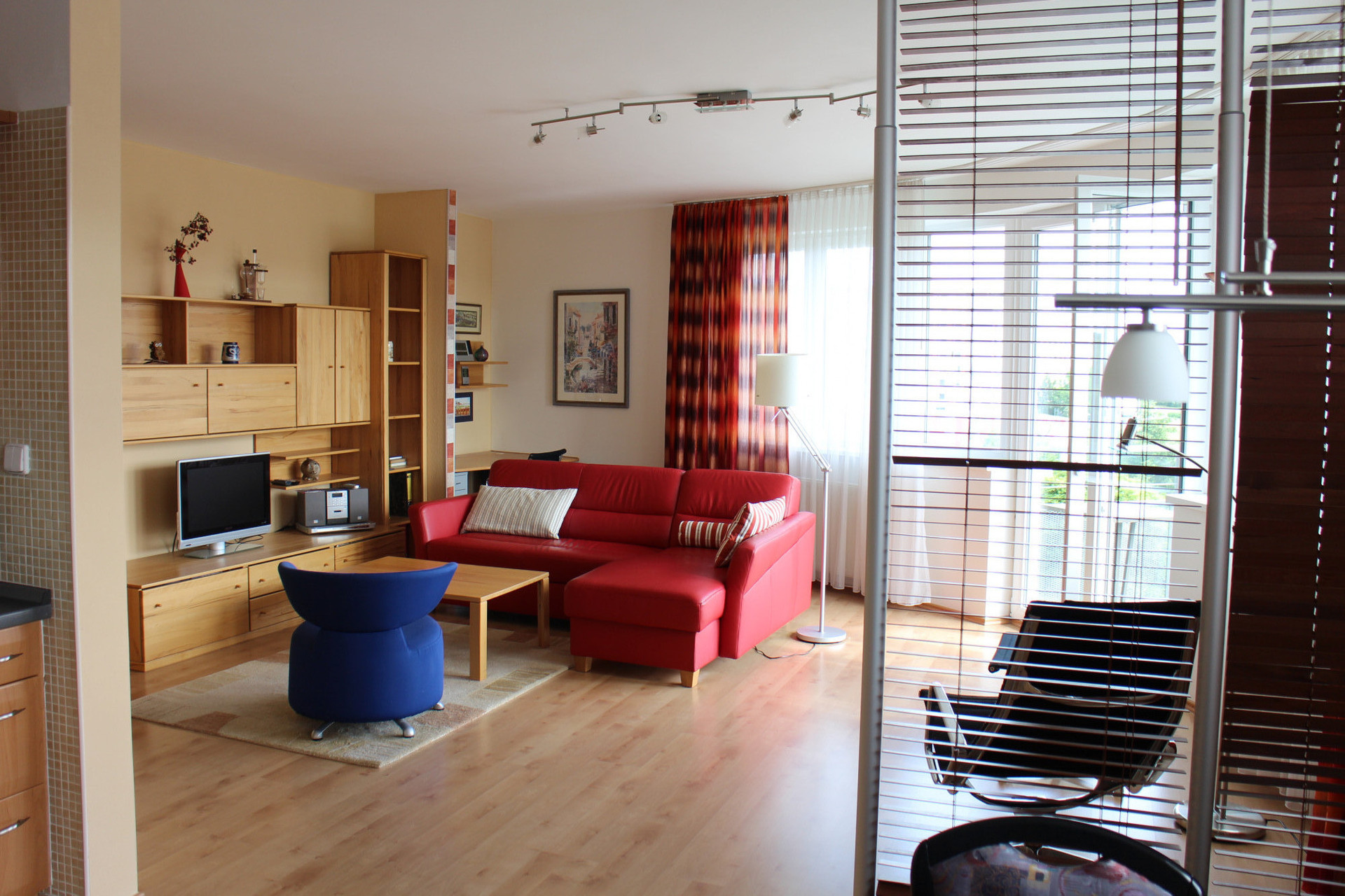 Living room with balcony