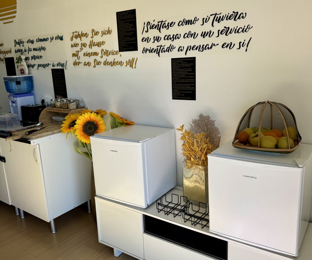 Guest kitchenette with mini fridges