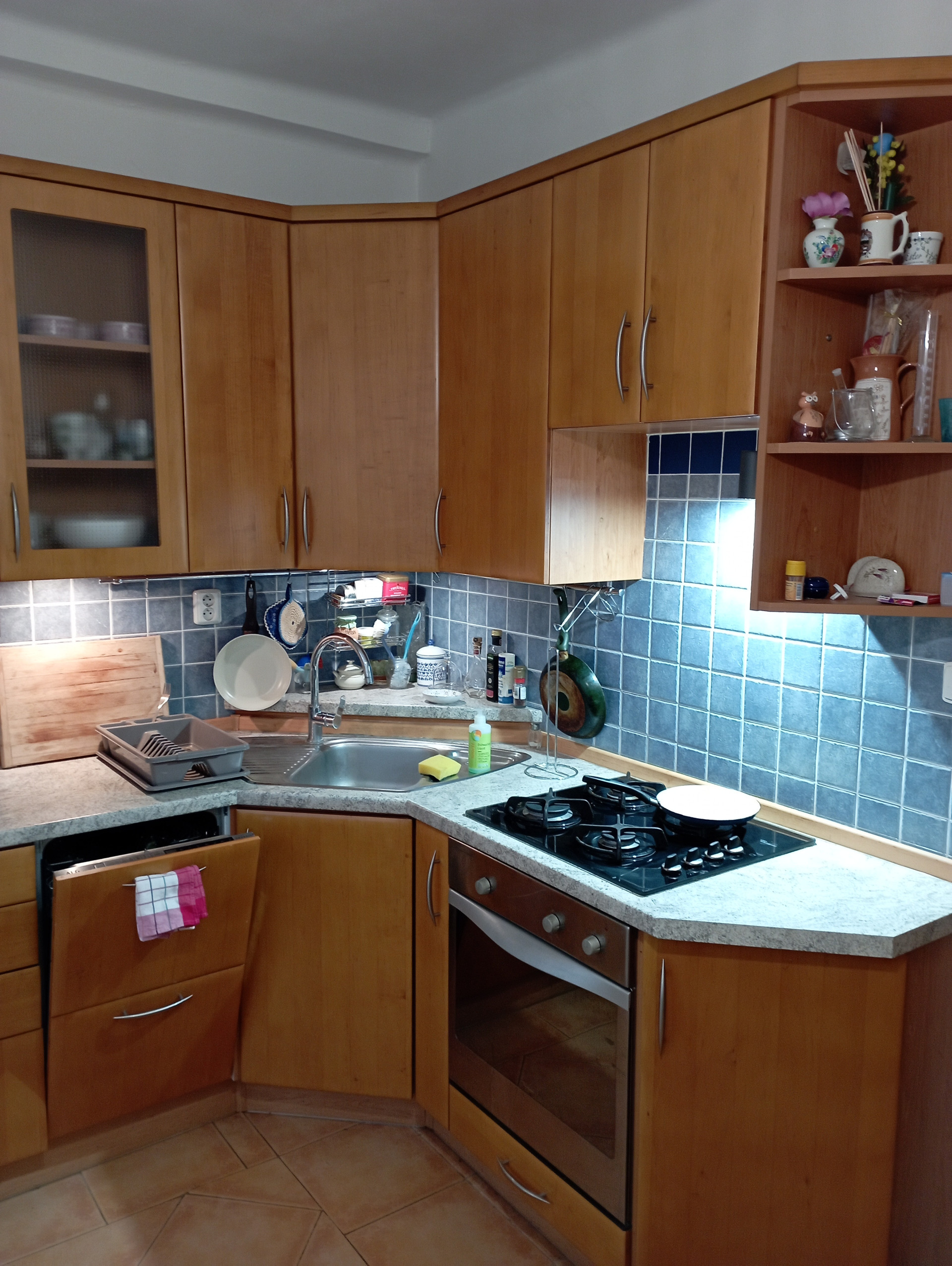 Kitchen with electric oven and dishwasher 