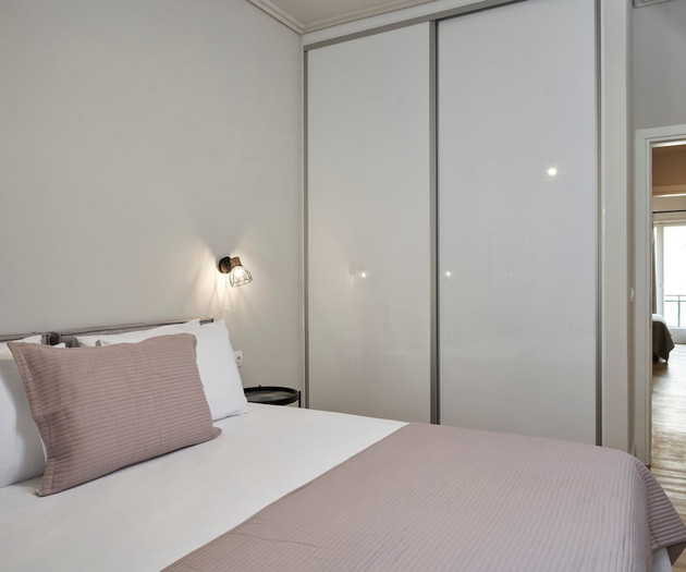 The first bedroom with a double size bed that can turn into two single size beds,
and the closet