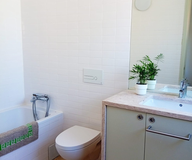 Room with private bathroom for women only.