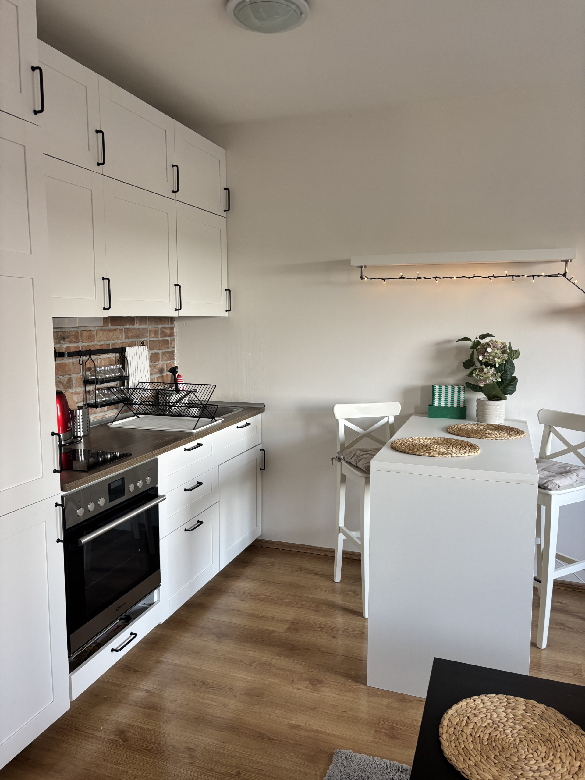 Kitchen stove and dining nook