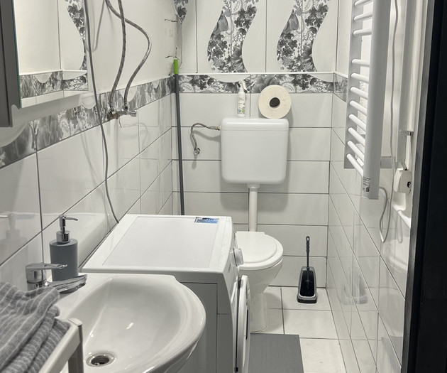 Bathroom with toilet and sink