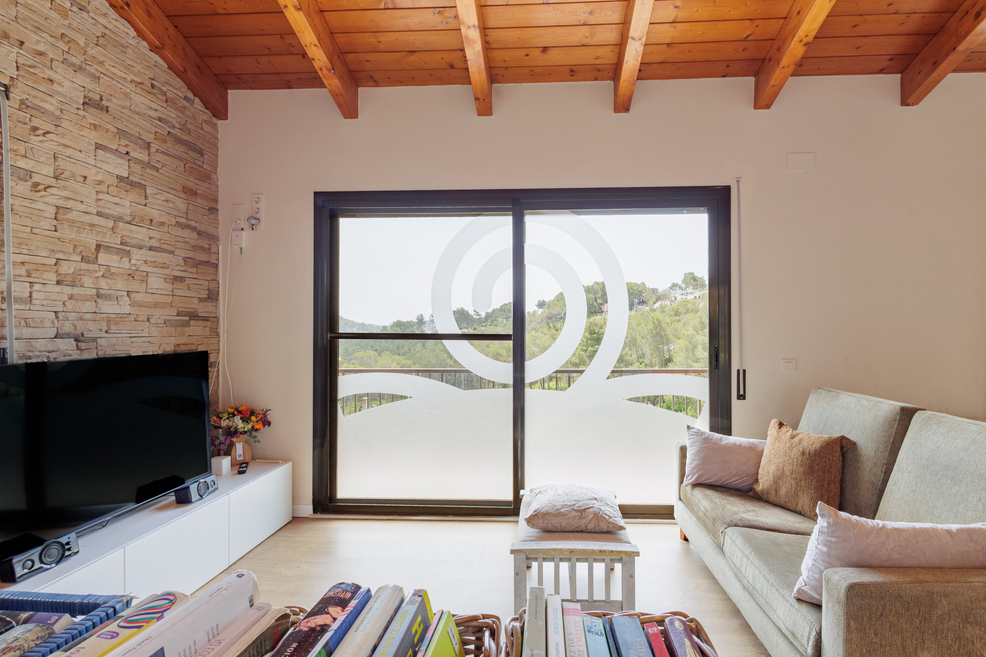 Living room with balcony access