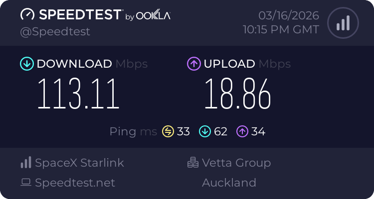 Speedtest.net result