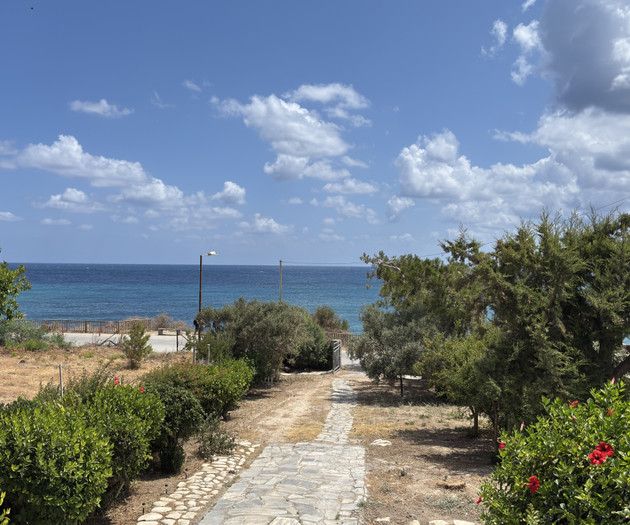 Garden path leading to sea