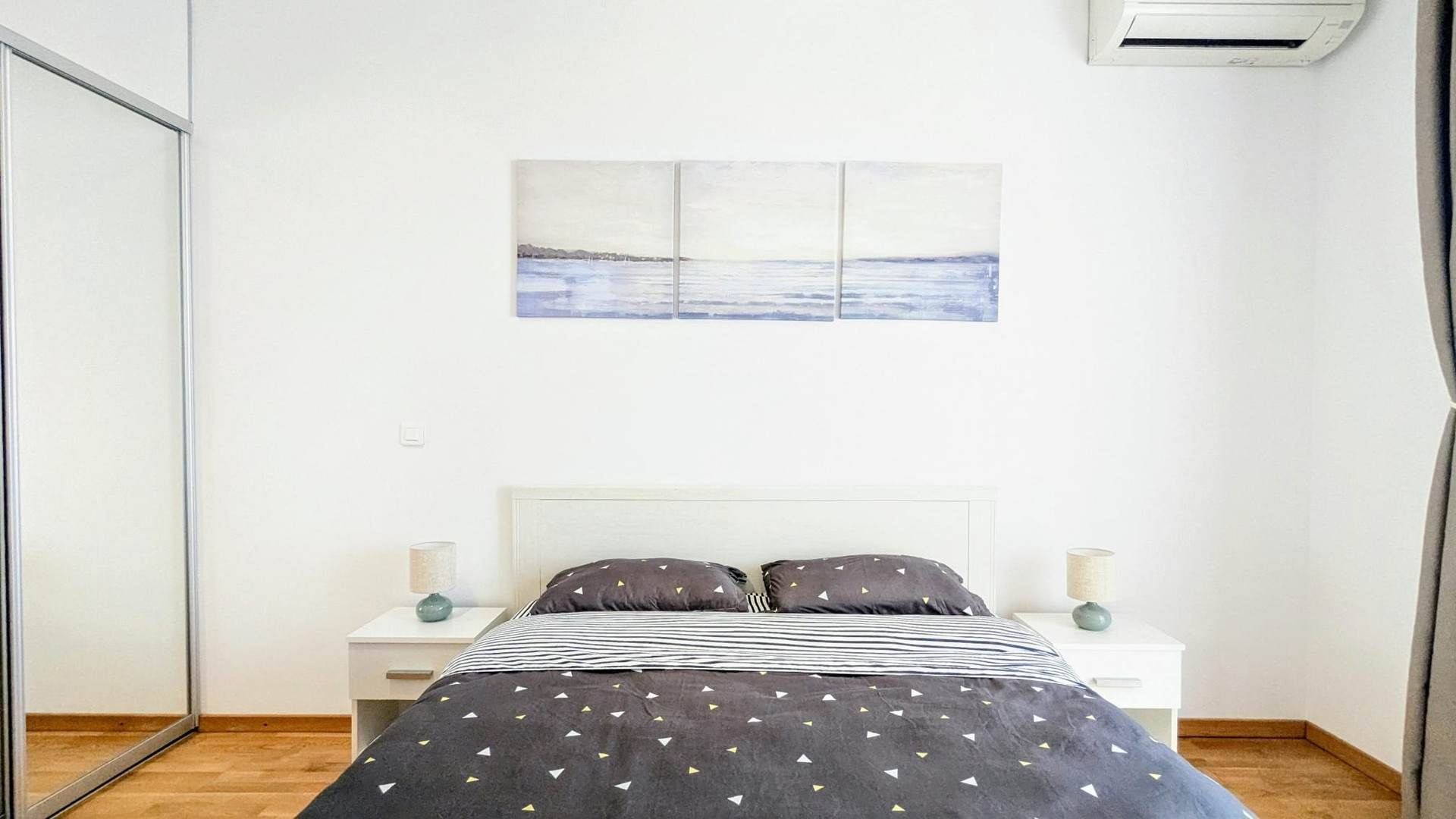 Bedroom with double bed wardrobe