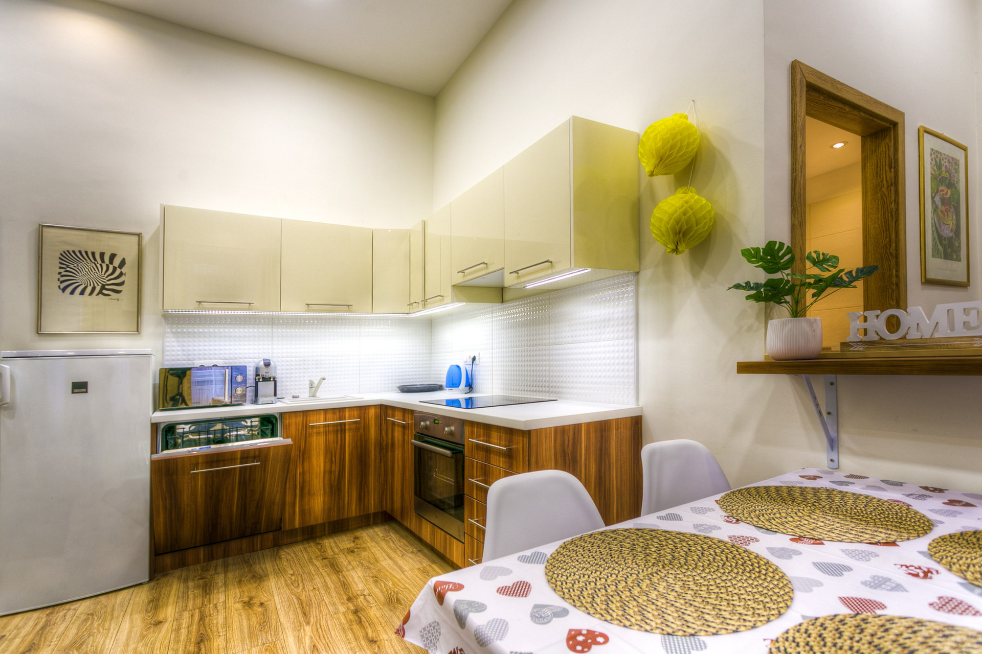 kitchen with dining table 