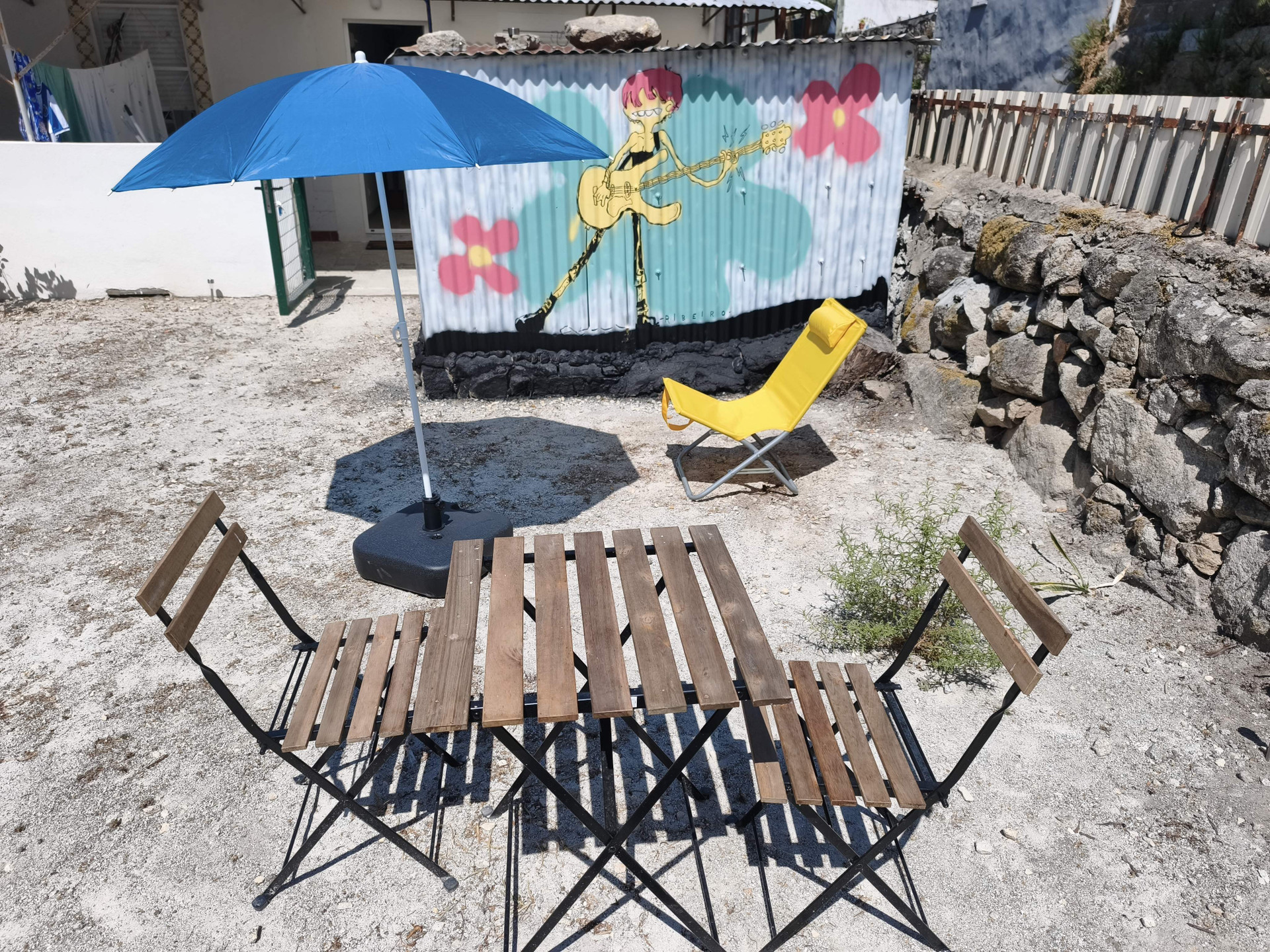 Outdoor patio seating area