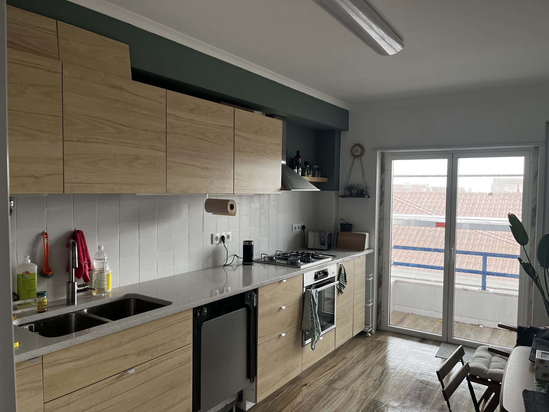 Kitchen (dishwasher will be installed, scaffolding will be gone by August)