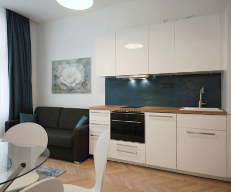 Quiet 2 room flat by the iconic Lucerna building