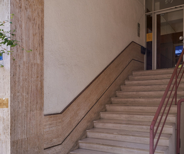 The building's stairs