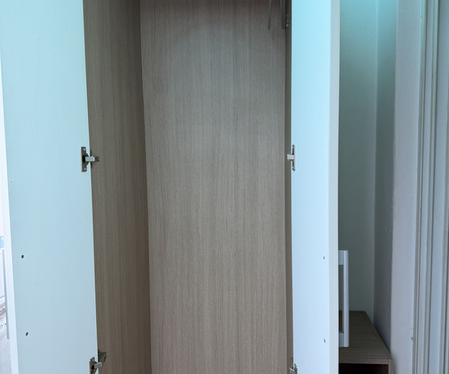 Open empty wardrobe