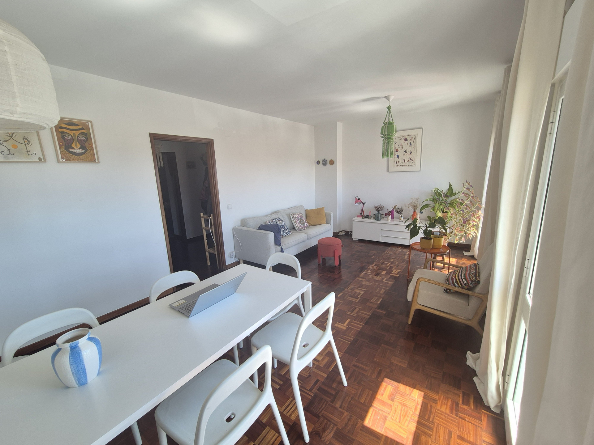 Bright open room with sofa