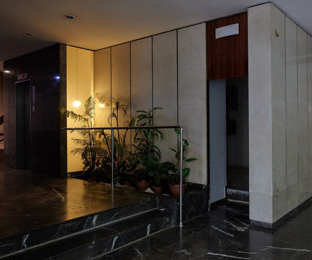 The building's entrance room