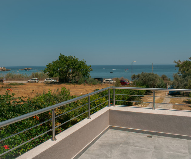 Balcony overlooking coastal scenery