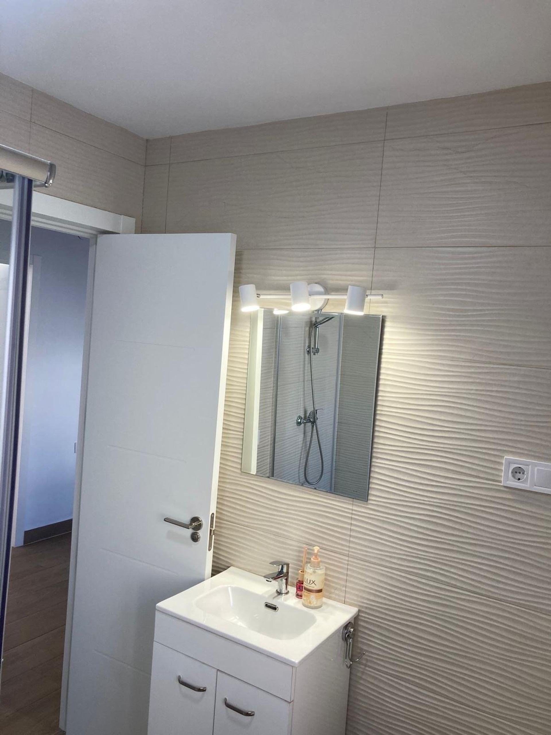 Bathroom sink and mirror