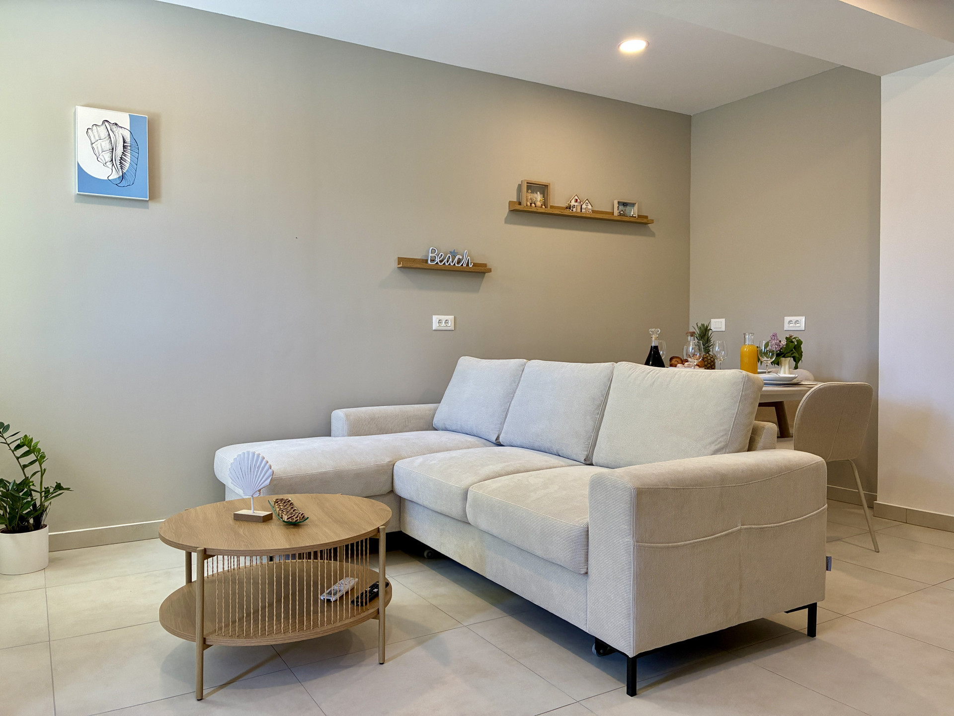 Cozy living room with sofa