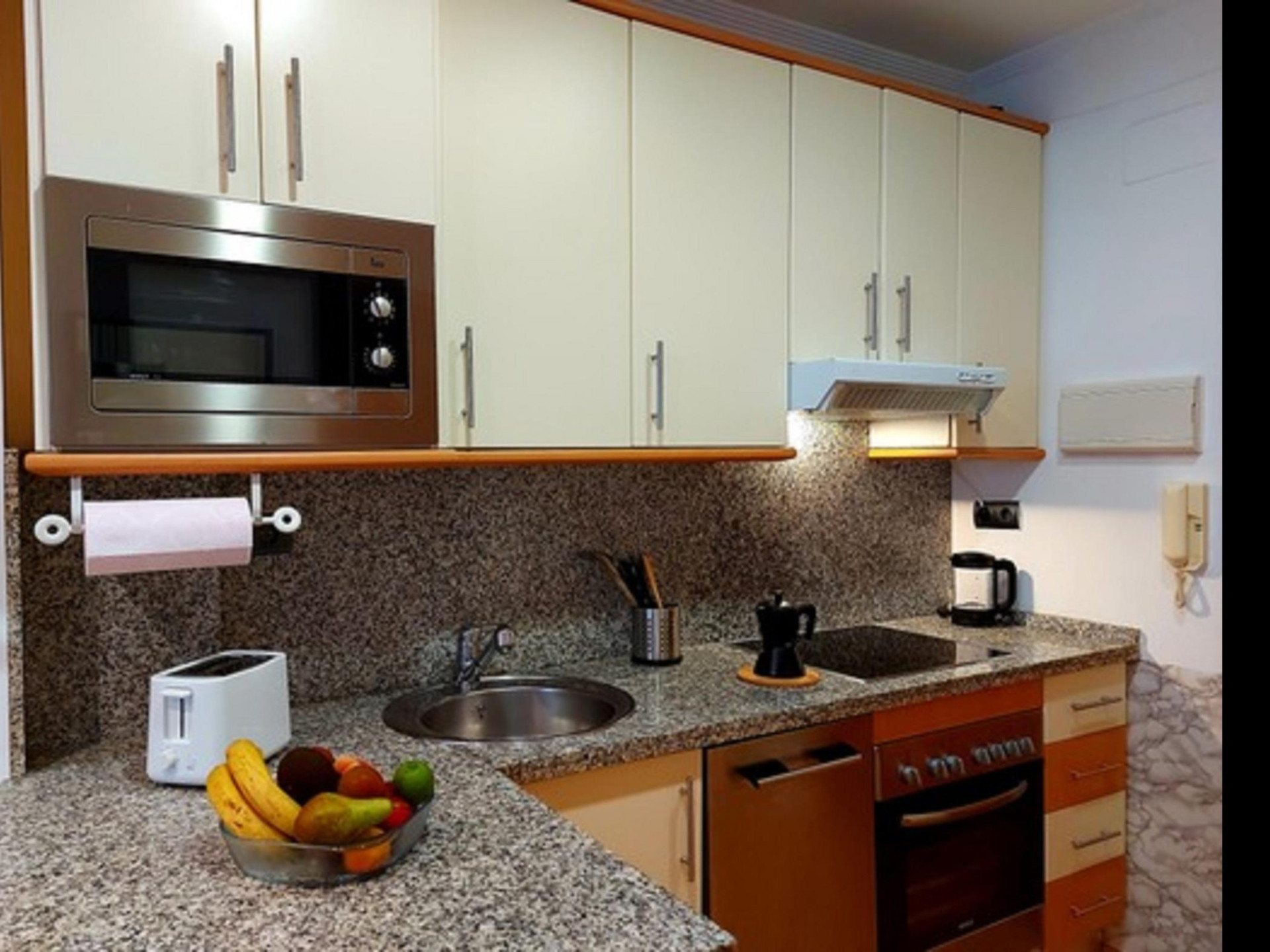 Kitchen counter with appliances