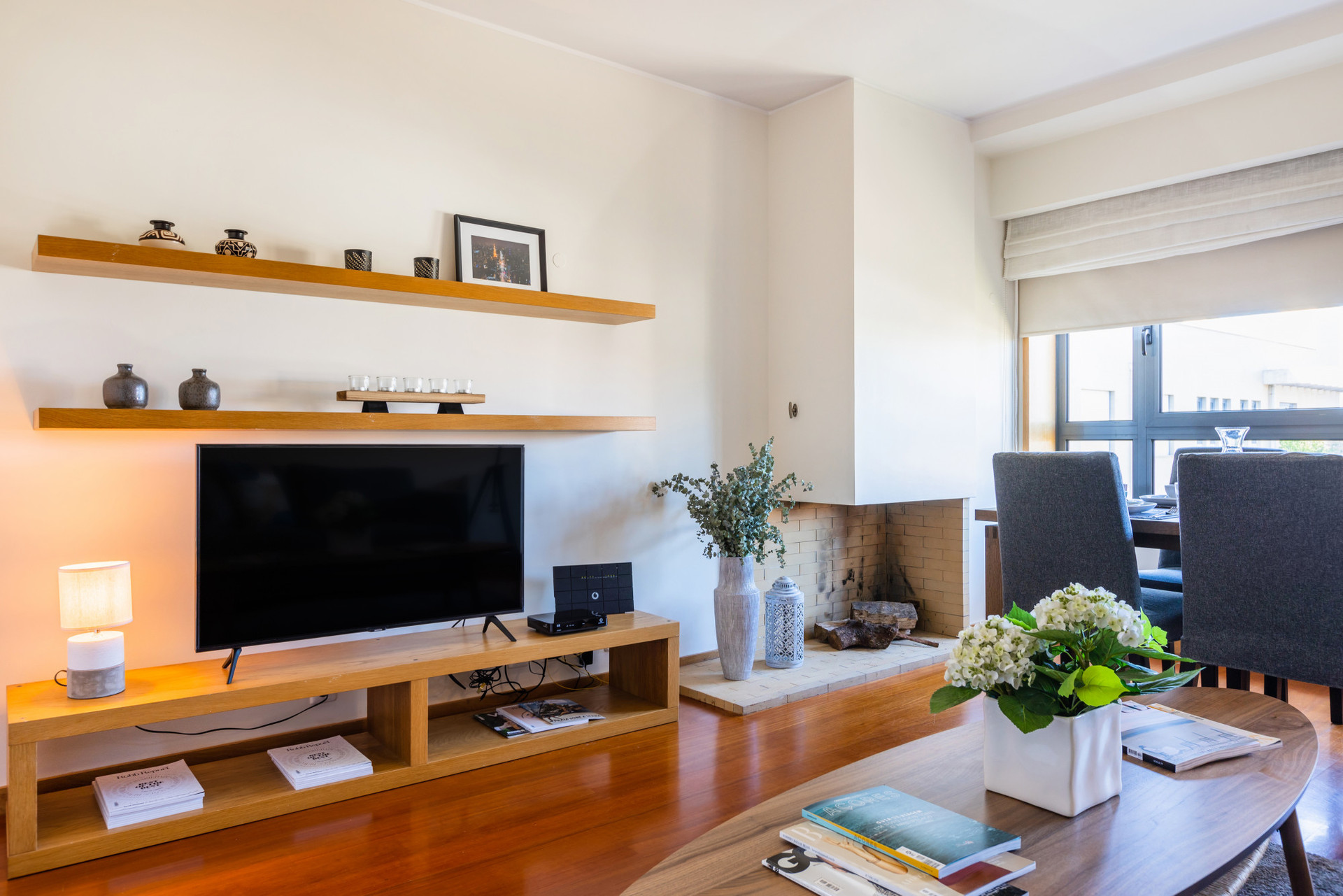 Living Room with Sofa-Bed and Flat-Screen TV