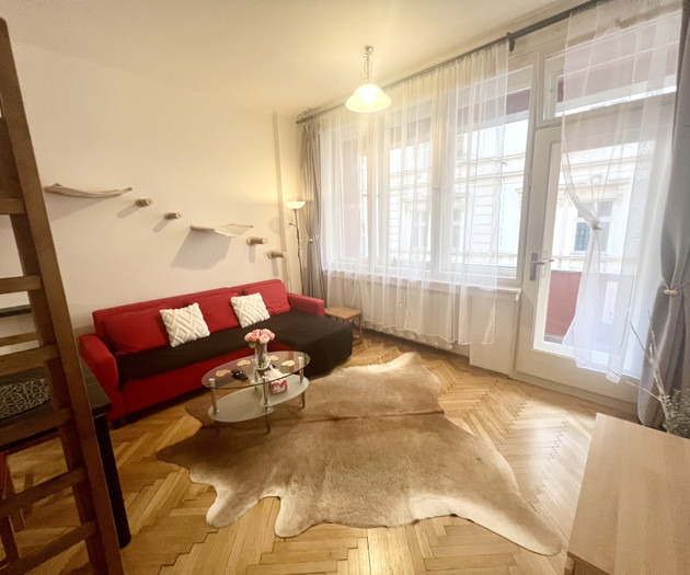 Útulný byt 1+1 u Karlova náměstí s balkónem